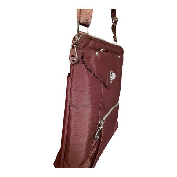 Baggallini Large Brown Crossbody Turnlock Bag or great Carrier for smallTablet - Picture 4 of 16